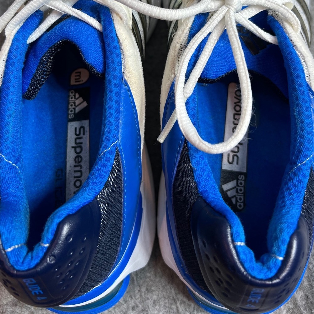 Adidas Supernova Glide 4 Mens Running Shoes White Blue Silver V23512 Size 9.5 - Picture 8 of 9